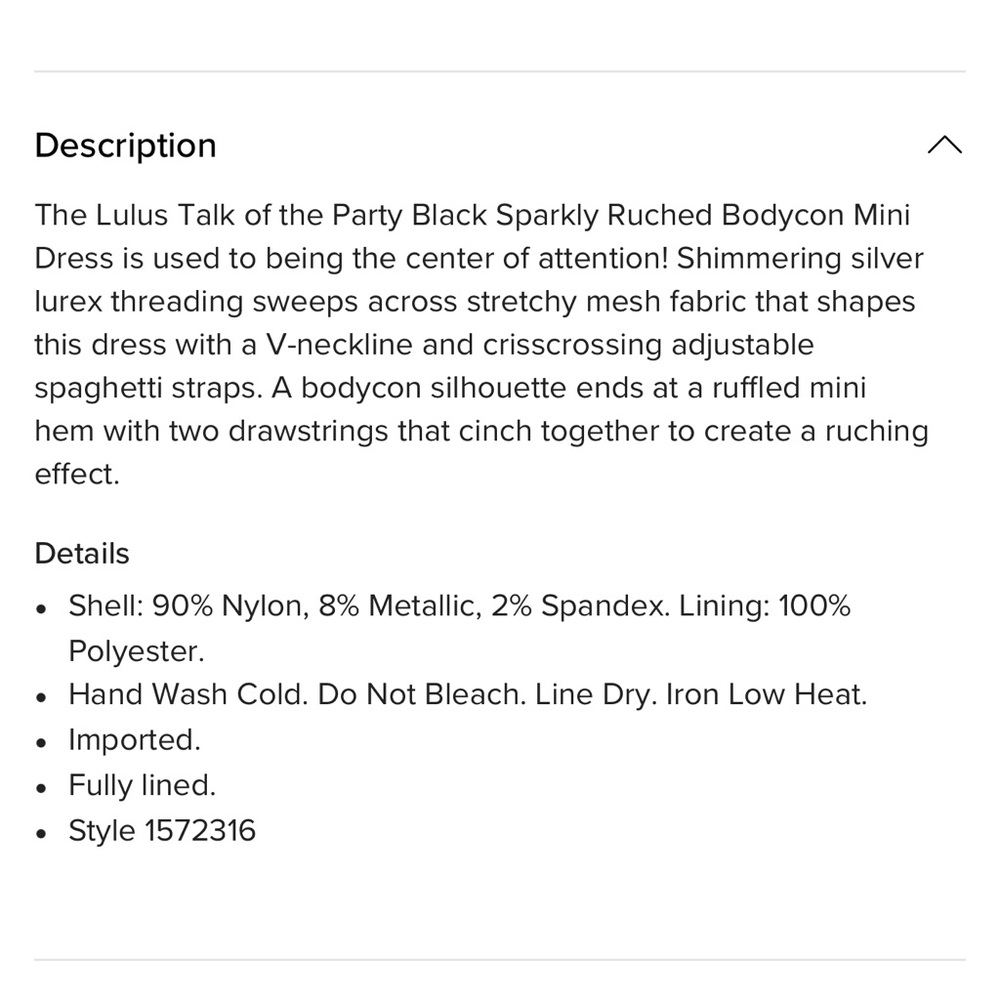 NWT Lulus Talk Of The Party Black Sparkly Ruched Bodycon Mini Dress - Size XS - Picture 7 of 10